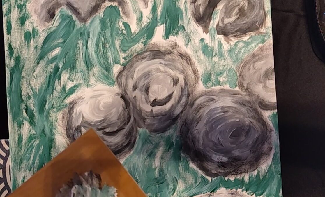 Pinceau sur la toile